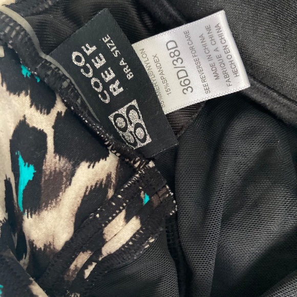 Coco Reef Animal Print One Piece with Teal Highlights - Picture 4 of 4